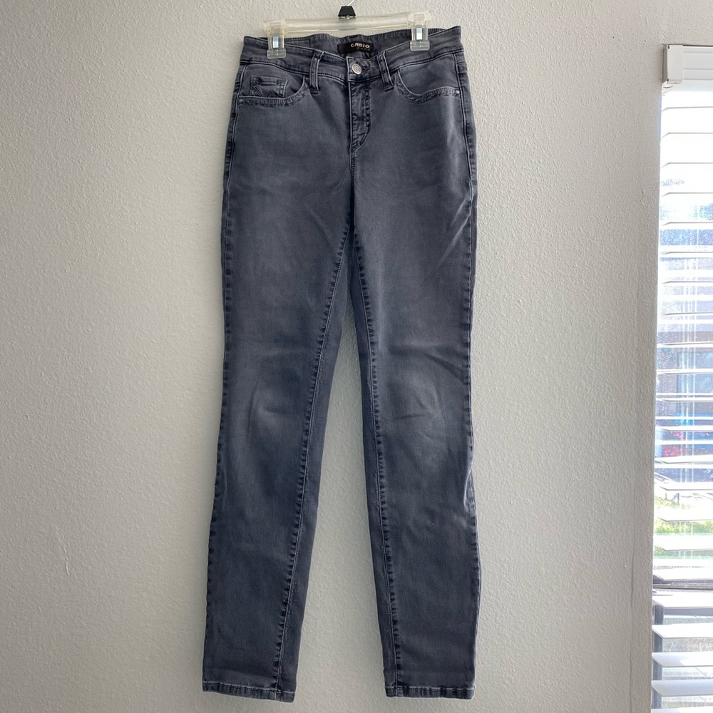 Cambio Mid-rise Jeans. Size 27. Gray Denim.